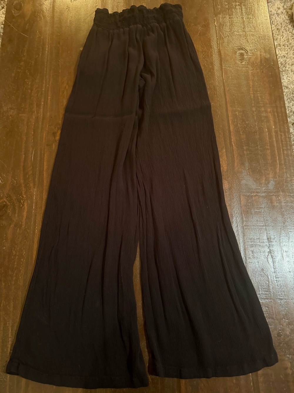 Black Wide Leg Palazzo Pants - S - Picture 3 of 7